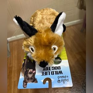 Brand New Pally Paws Fox  Dog Toy, With Squeaker 17” With The Tail.